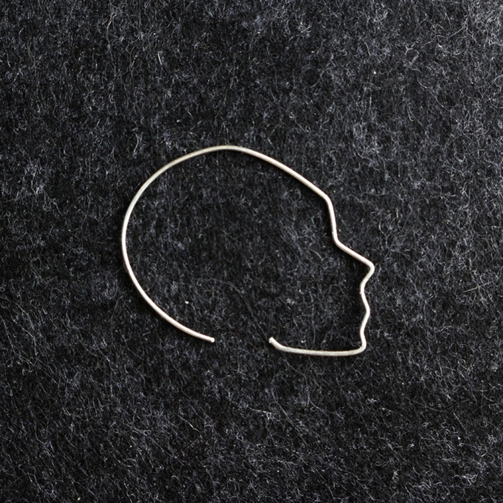 Side Face Hoop Earrings - Picture 2 of 5